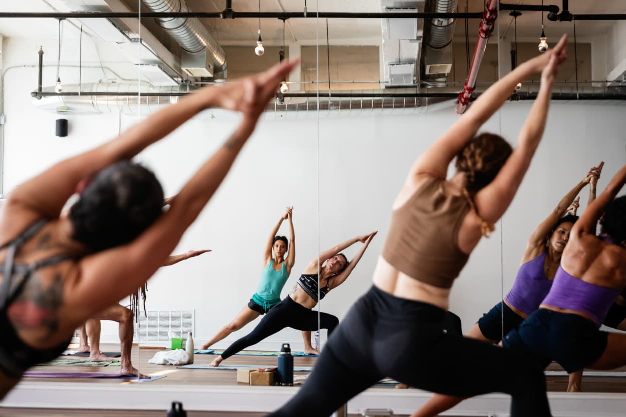 Yoga Studio crowded with people